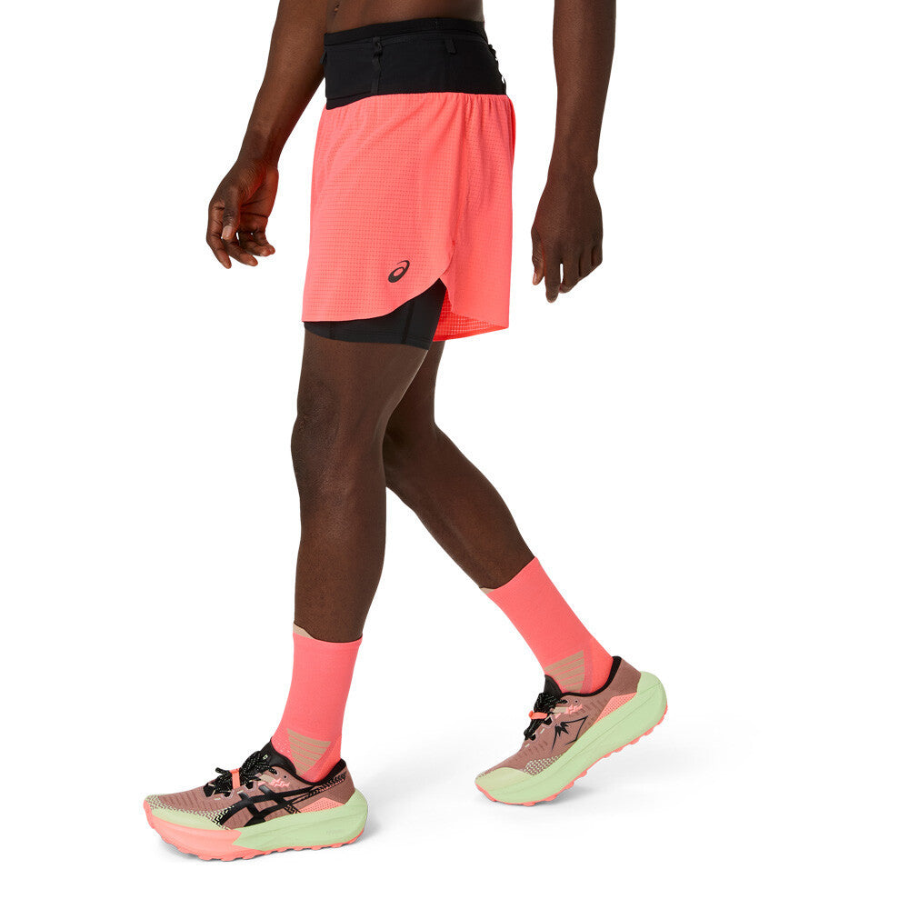 ASICS Fujitrail Elite Men's Shorts - Blazing Coral