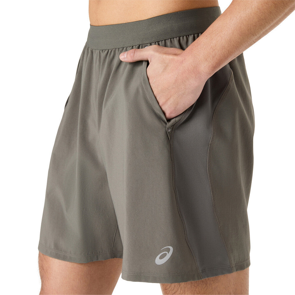 ASICS Road 2-In-1 7 Inch Men's Shorts - Truffle Grey
