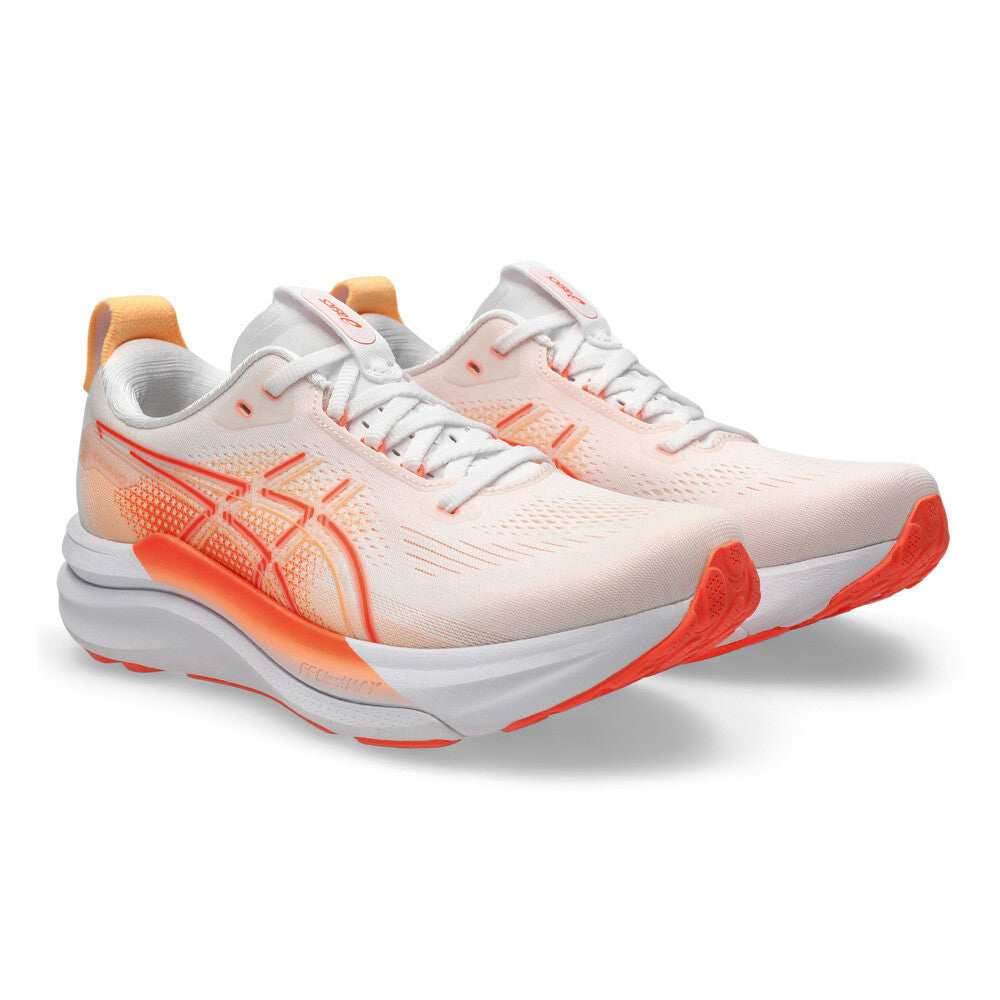 ASICS Gel-Kayano 33 Women's Running Shoes - White/Vivid Coral