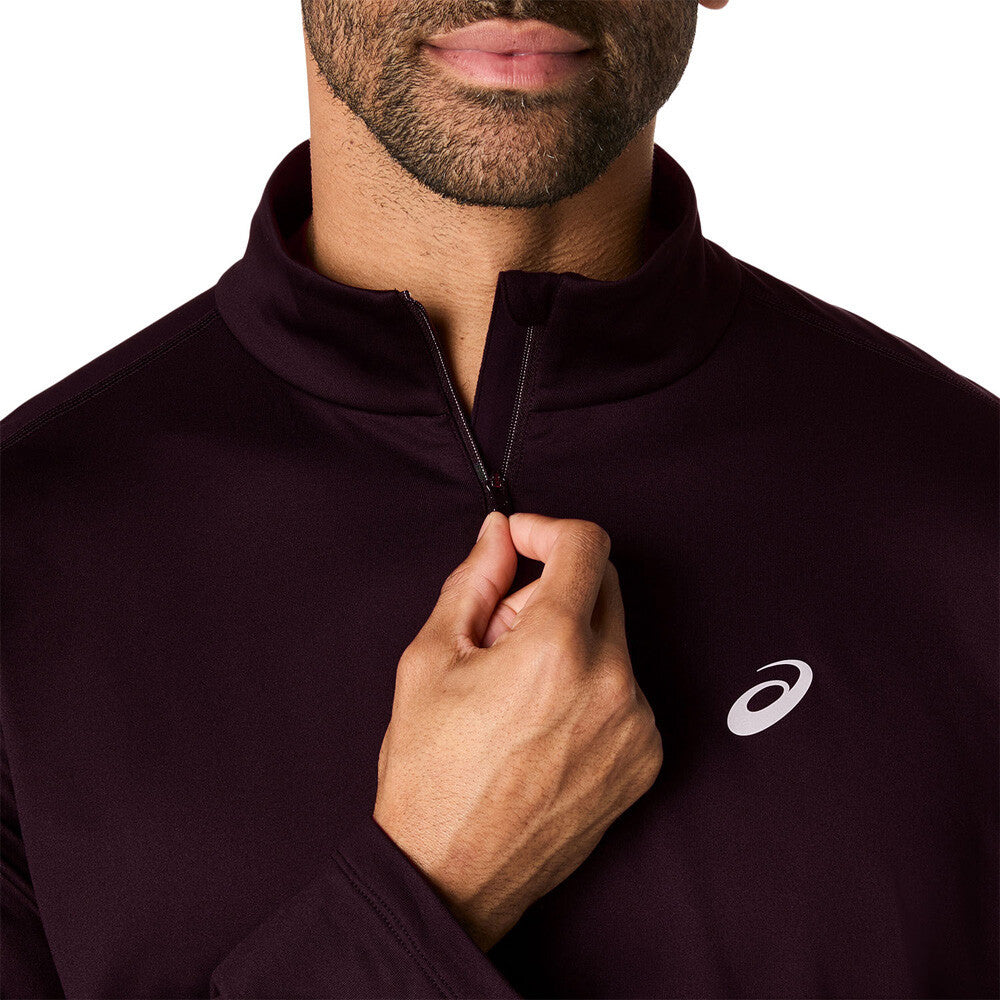 ASICS Core Long Sleeve Half Zip Men's Winter Top - Dark Currant