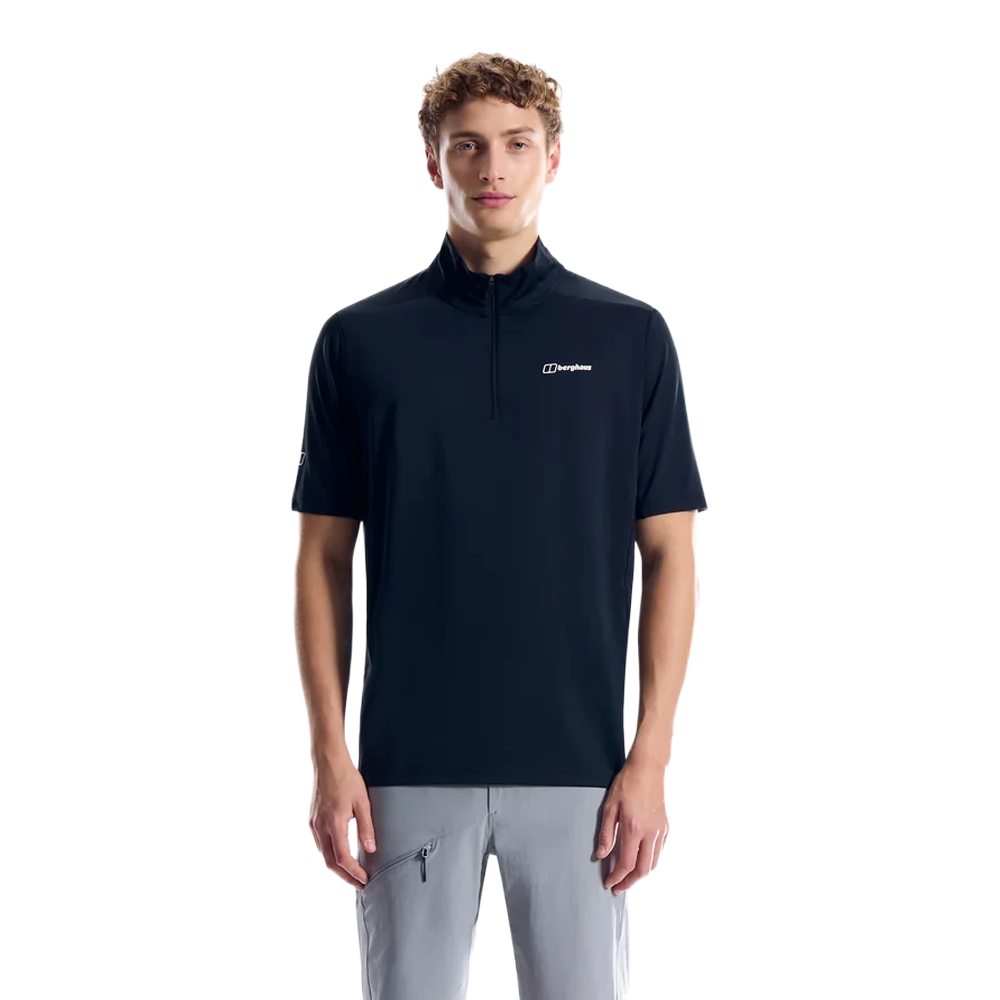 Berghaus Bowburn Tech Half-Zip Men's T-Shirt - Black