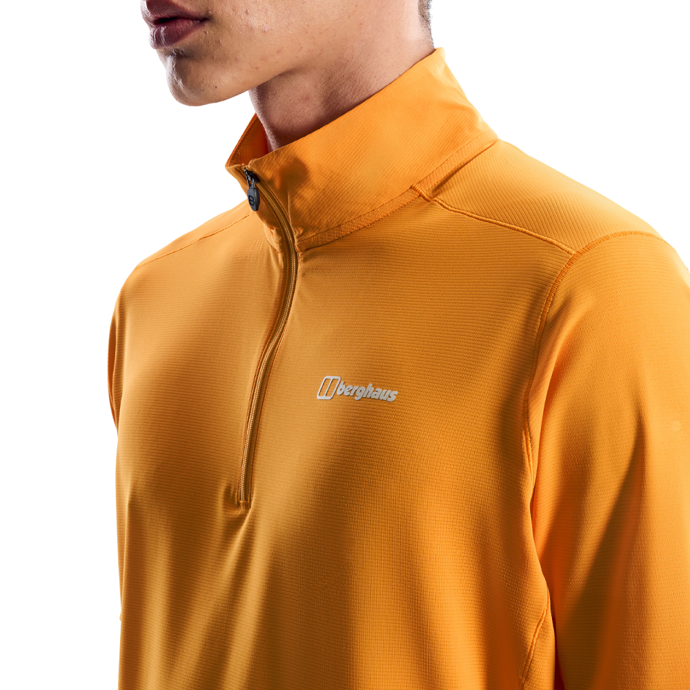 Berghaus Bowburn Tech Half-Zip Men's T-Shirt - Orange