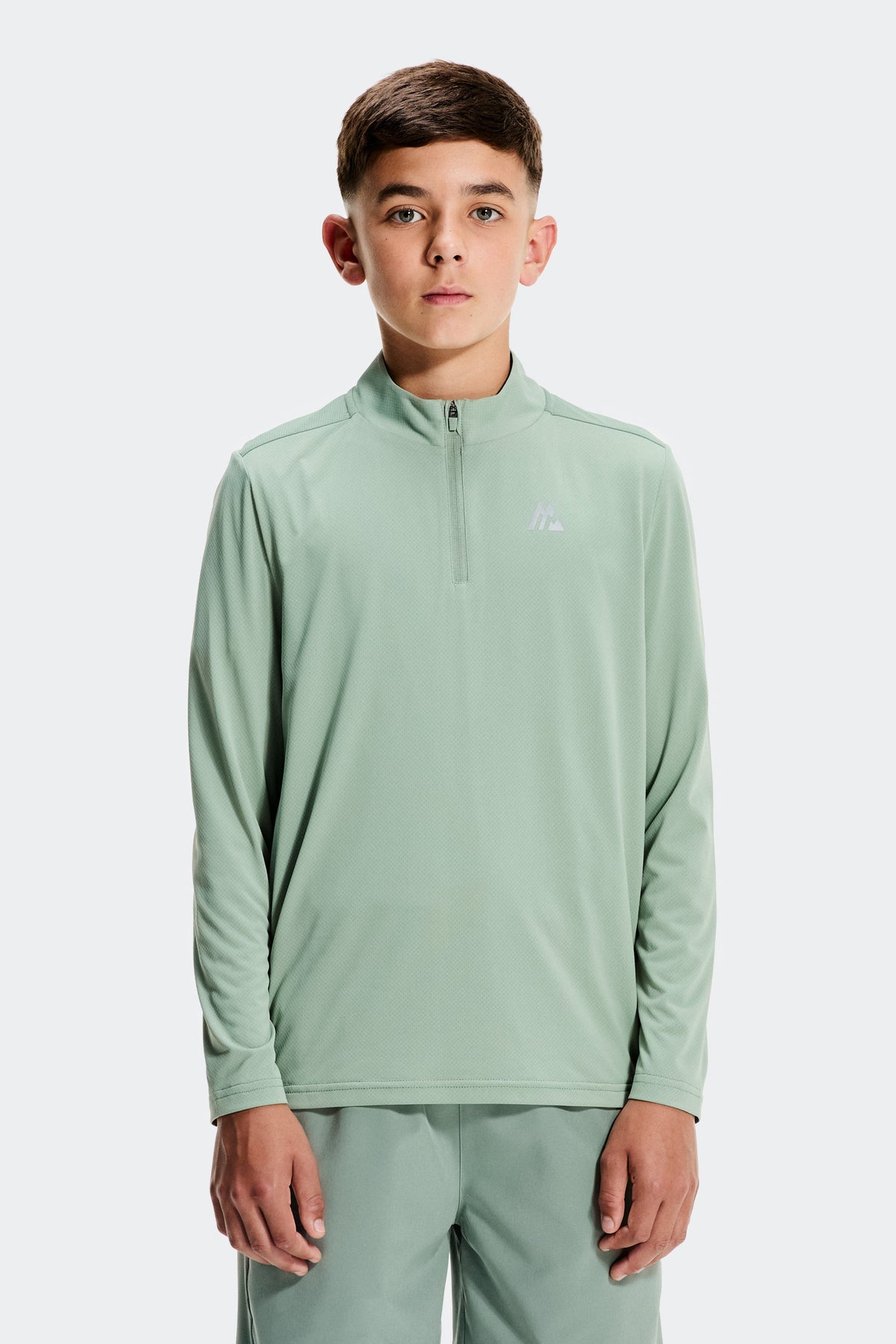 Montirex Junior Delta 1/4 Zip - Ash Green