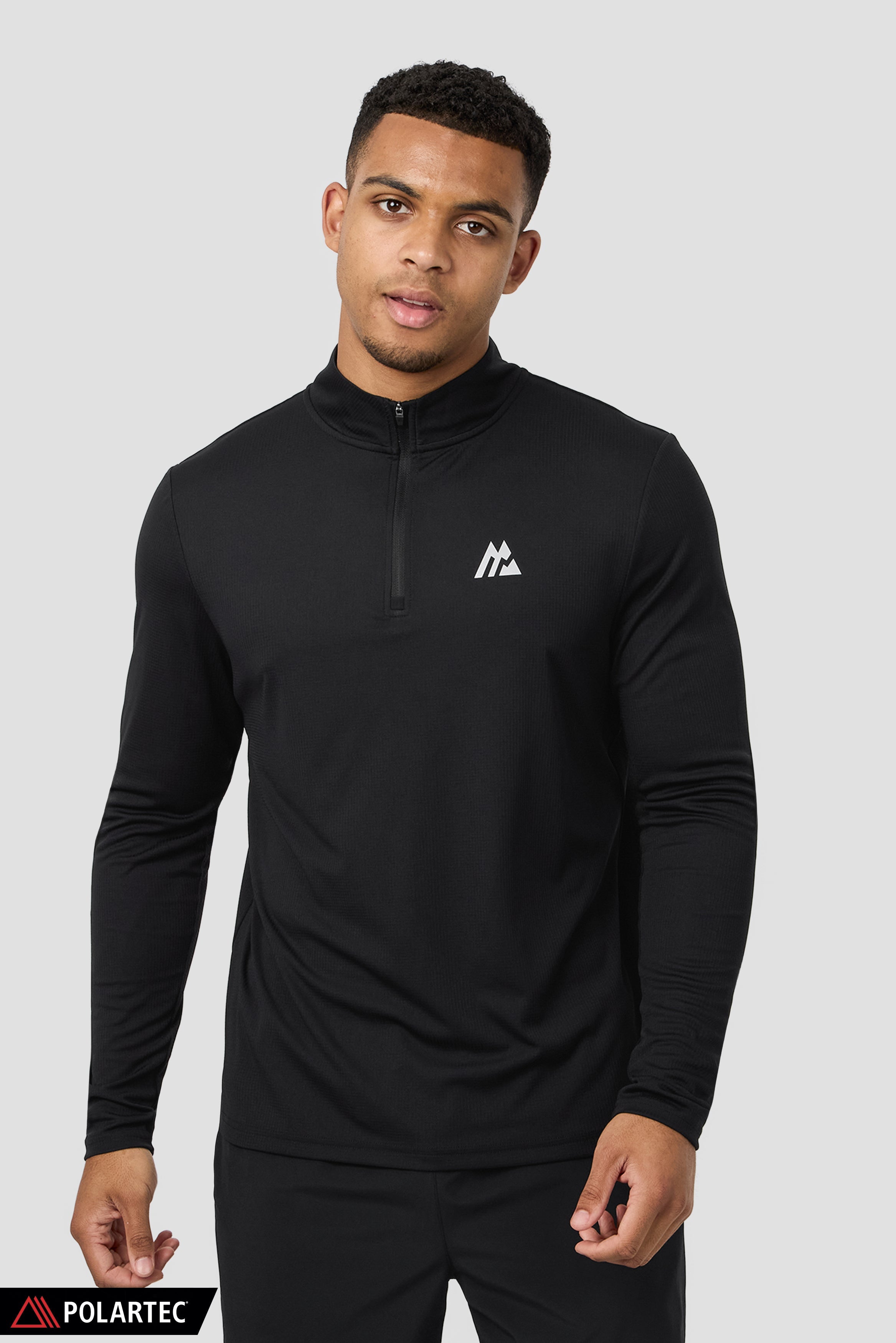 Montirex Peak Gridded Polartec® 1/4 Zip – Black