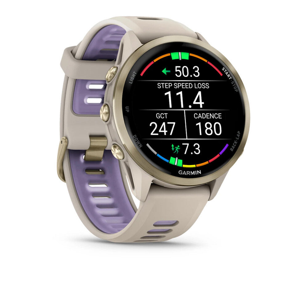 Garmin Forerunner 970 GPS Watch - Soft Gold Titanium