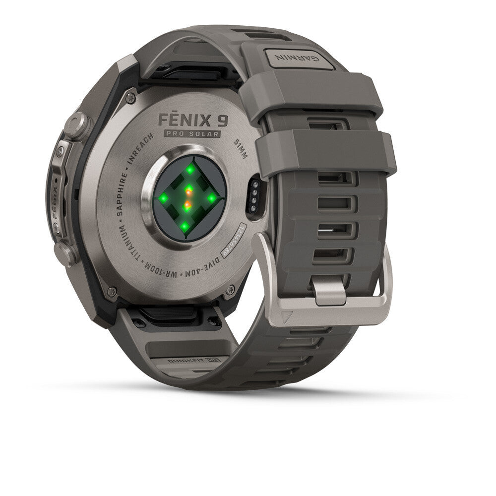 Garmin Fenix 9 Pro Solar inReach Sapphire (51mm) GPS Watch - Titanium/Pebble