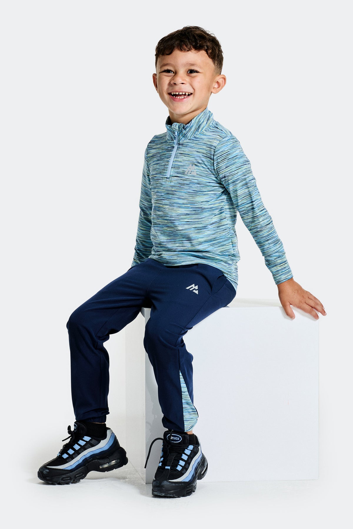 Montirex Infant Boys' Trail 1/4 Zip - Agency Blissful Blue Lake Blue Blossom Citrus