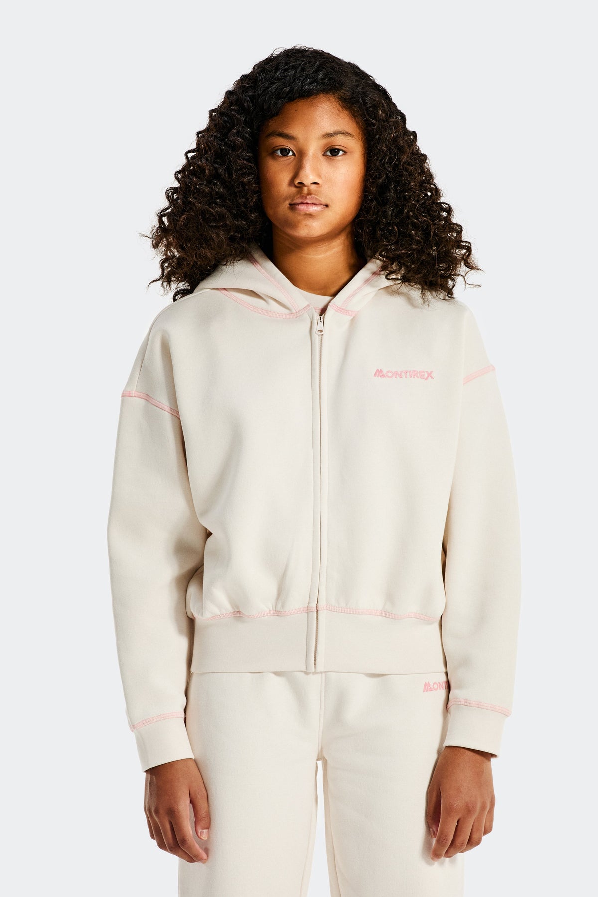 Montirex Girls' Highlight Zip Up Hood - Coconut Milk