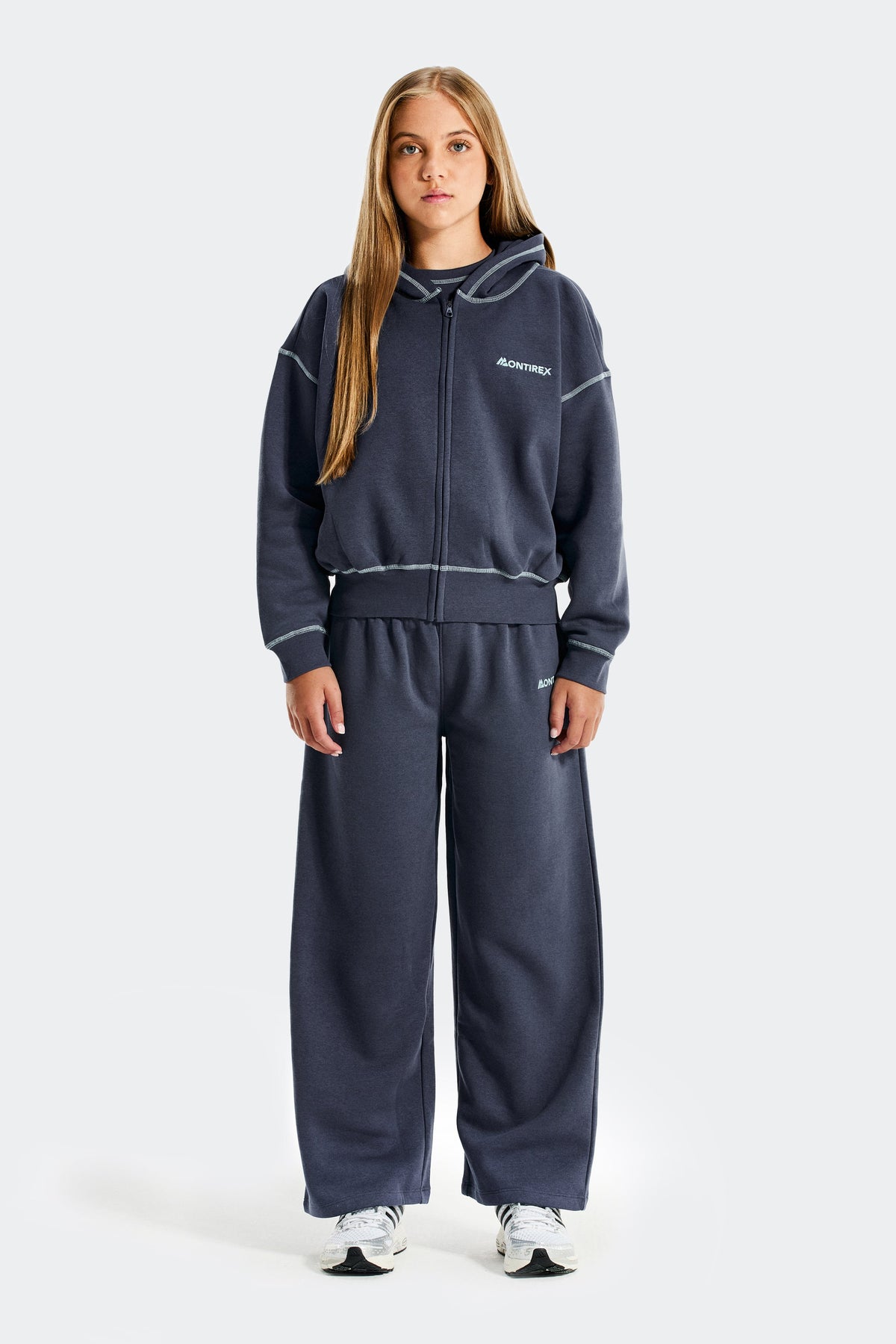 Montirex Girls' Highlight Wide Leg Jogger - Moonlight Blue