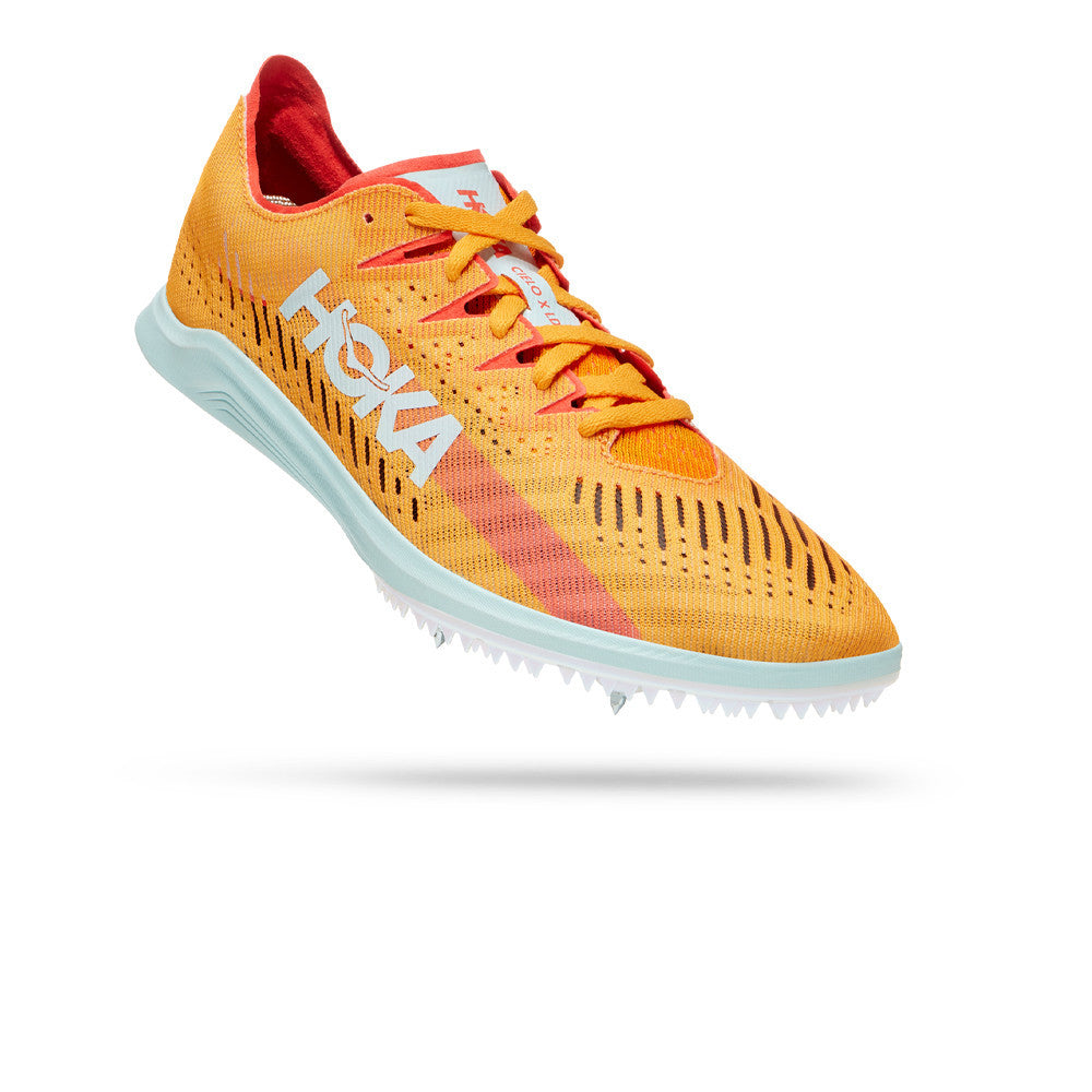 HOKA Cielo X LD Men's Running Spikes - Radiant Yellow/Camellia