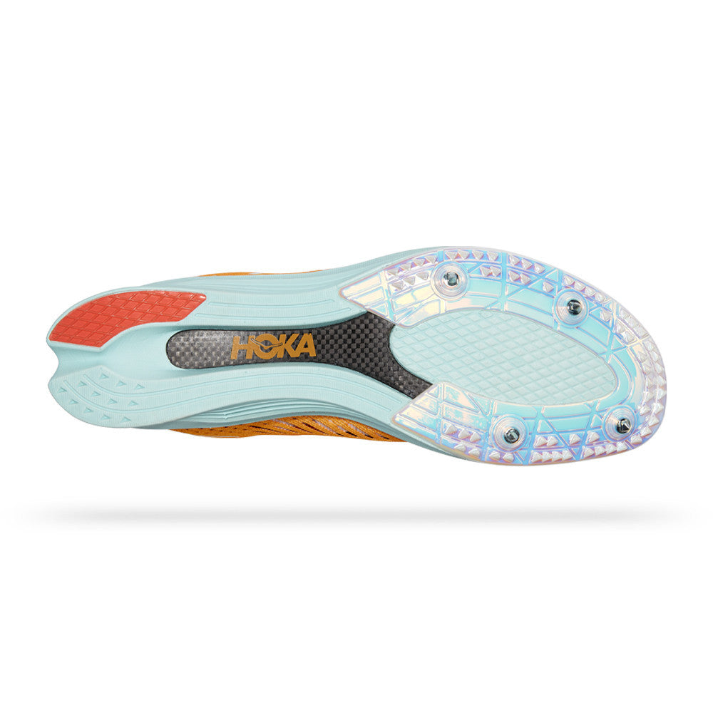 HOKA Cielo X LD Men's Running Spikes - Radiant Yellow/Camellia
