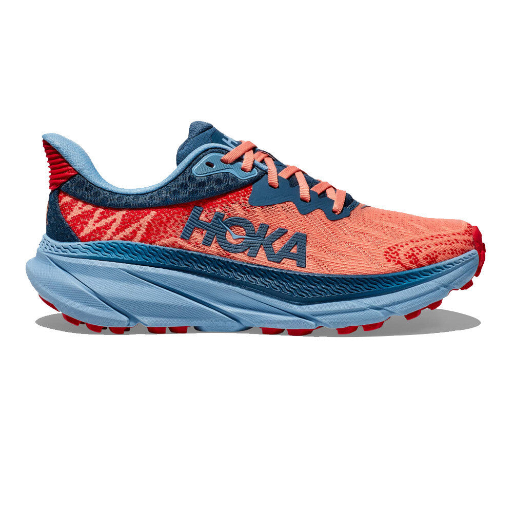 HOKA Challenger 7 Women's Trail Running Shoes - Papaya/Real Teal