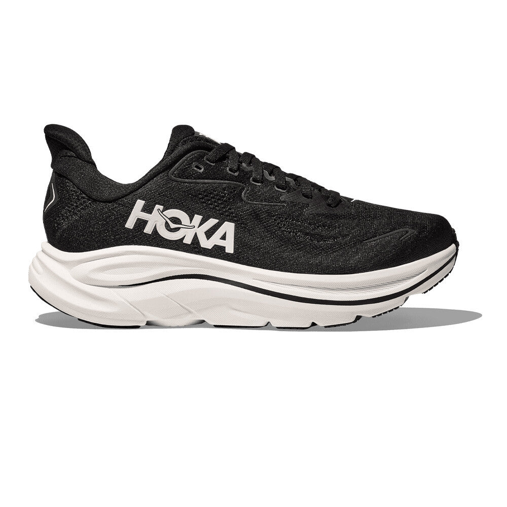 HOKA Clifton 10 Women's Running Shoes (D Width) - Black/White