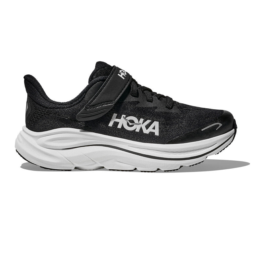 HOKA Junior Clifton 10 Running Shoes - Black/White