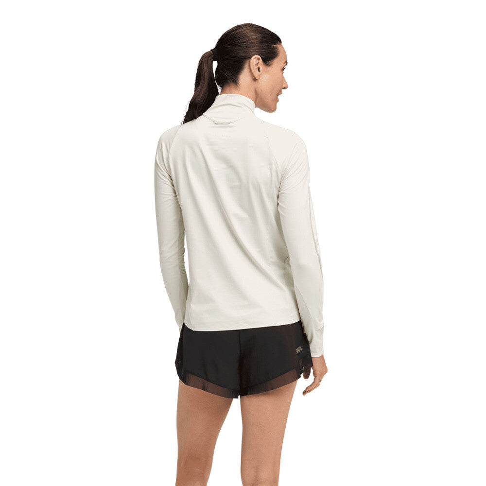 HOKA GlideTech Quarter Zip Women's Half Zip Top - Truffle Salt