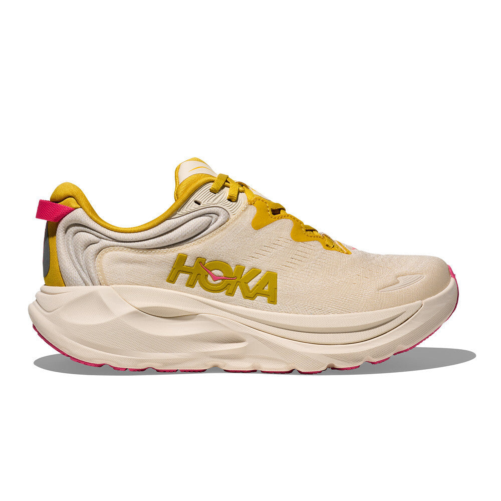HOKA Gaviota 6 Women's Running Shoes - Birch/Yellow Gold