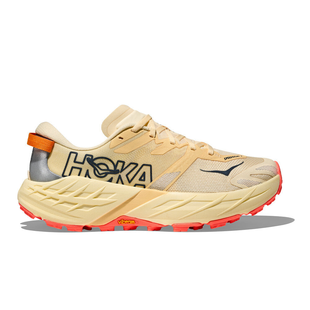 HOKA Speedgoat 7 Women's Trail Running Shoes - Vintage Yellow/Neon Flame