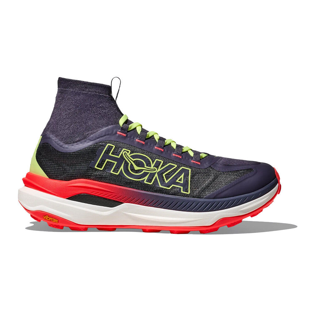 HOKA Tecton X 3 Women's Trail Running Shoes - Squid Ink/Neon Flame