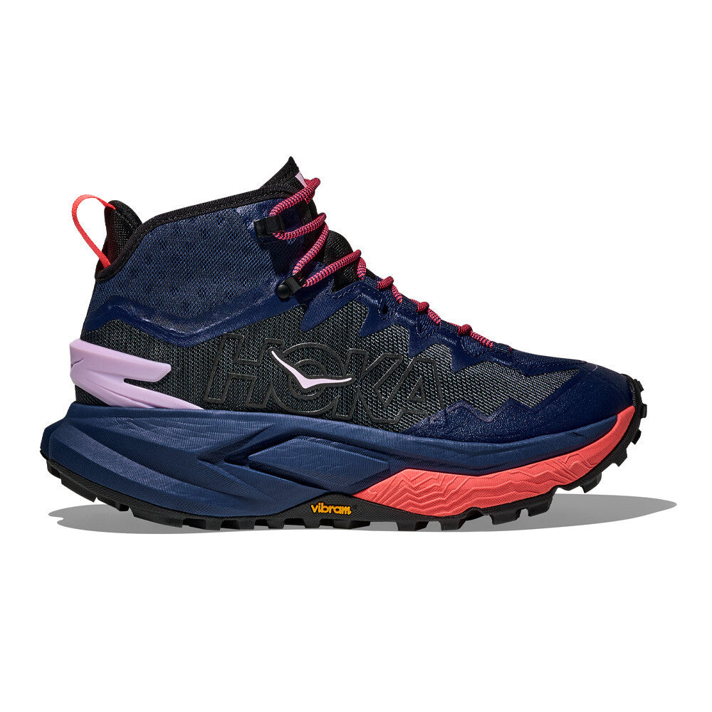 HOKA Mafate Hike Women's Walking Shoes - Midnight Blue/Neon Flame