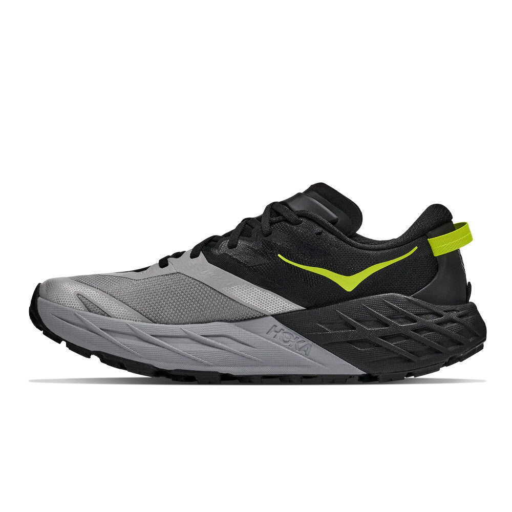 HOKA Speedgoat 7 Men's Trail Running Shoes - Black/Stellar Grey