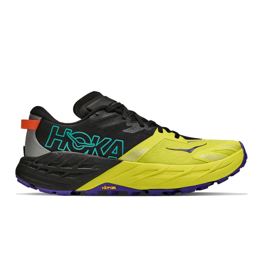 HOKA Speedgoat 7 Men's Trail Running Shoes - Black/Hoka Citrus