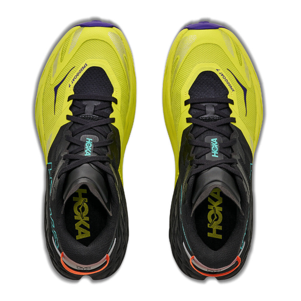 HOKA Speedgoat 7 Men's Trail Running Shoes - Black/Hoka Citrus