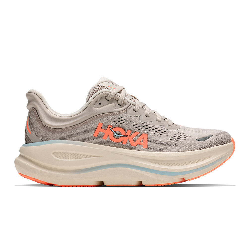 HOKA Bondi 9 Women's Running Shoes - River Rock Grey/Mineral Ore