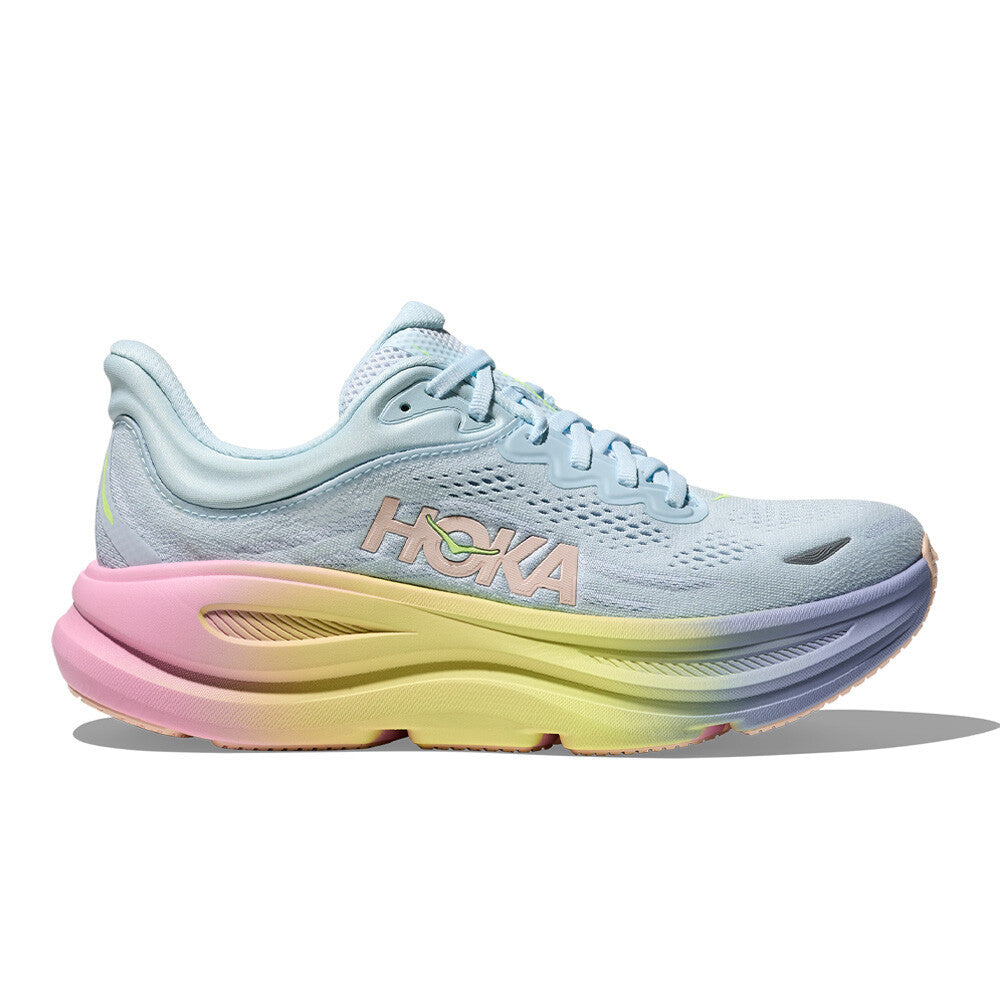 HOKA Bondi 9 Women's Running Shoes - Glimmering Blue/Overcast