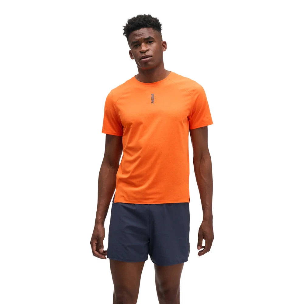 HOKA EveryRun Men's T-Shirt - Electric Tangerine
