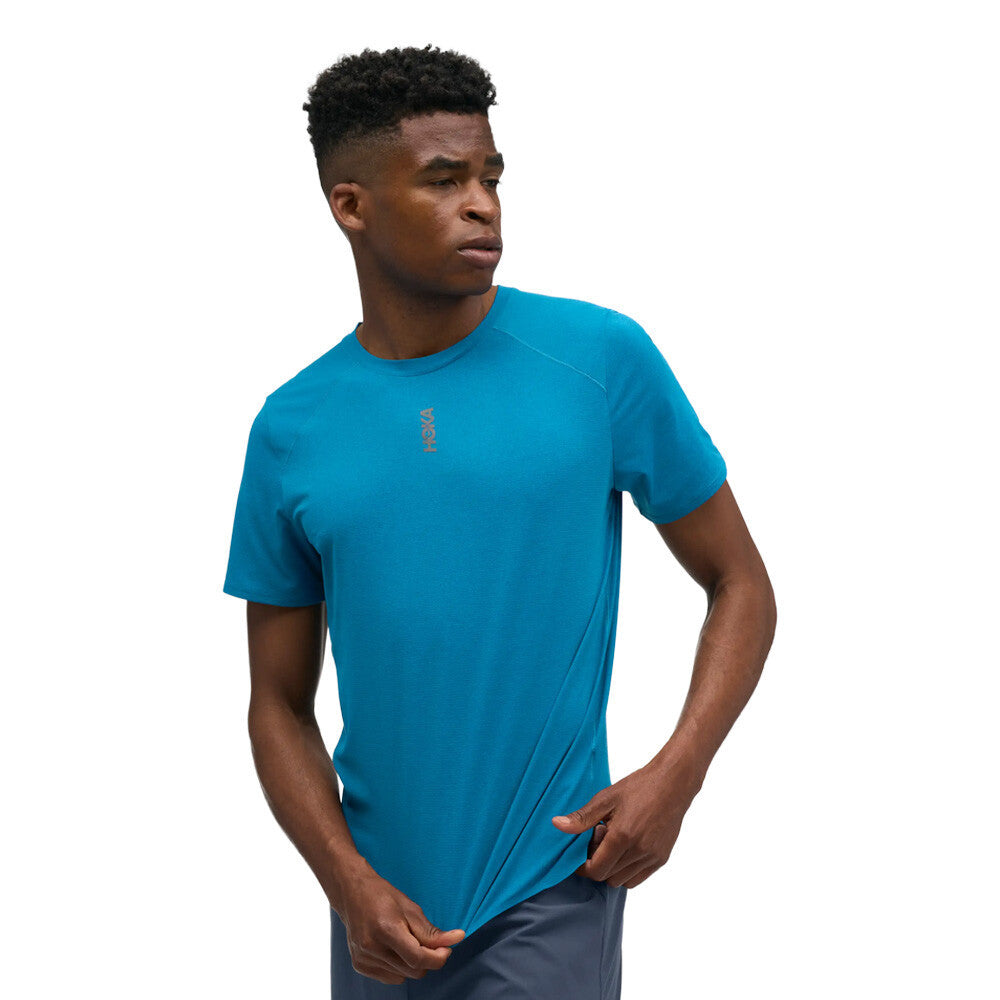 HOKA EveryRun Men's T-Shirt - Night Glow Blue