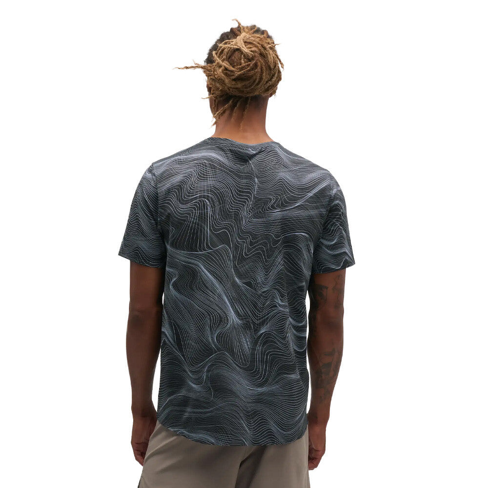 HOKA EveryRun Men's T-Shirt - Black/White Print
