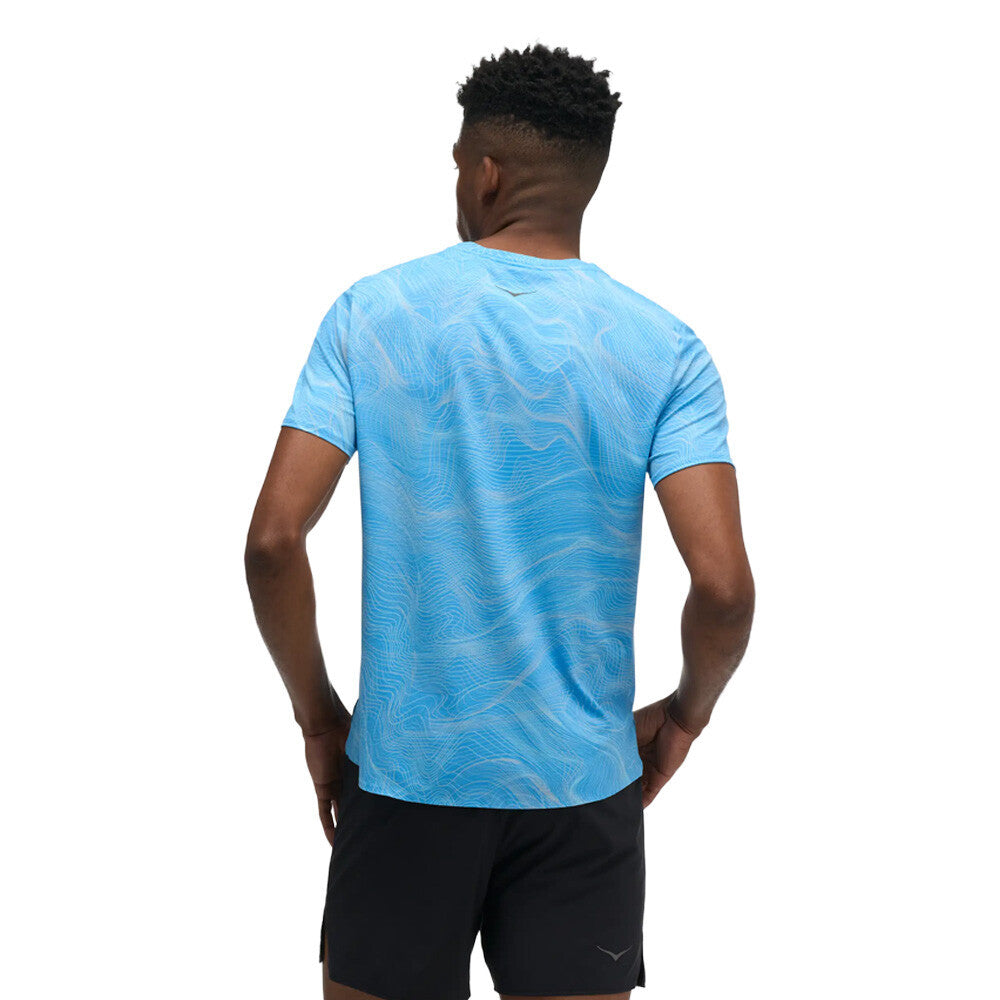 HOKA EveryRun Men's T-Shirt - Mineral Blue Prt