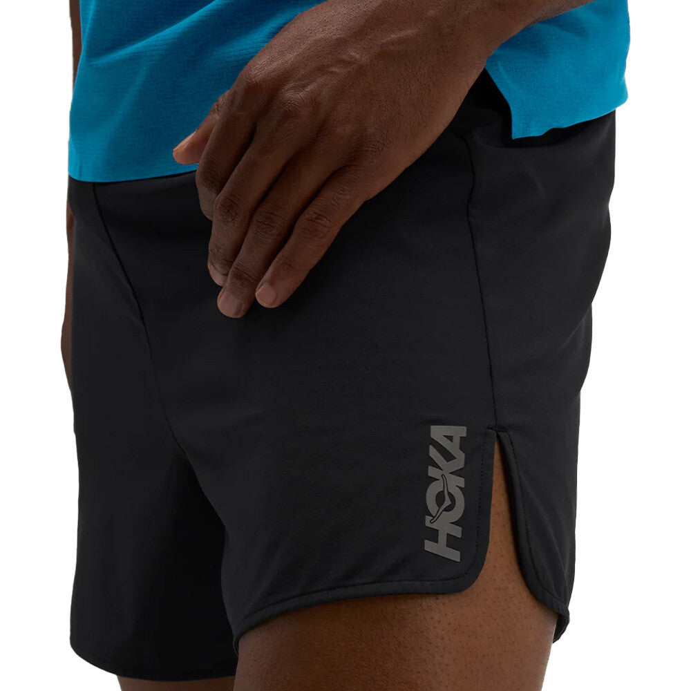 HOKA Glide 5 Inch Brief-Lined Men's Running Shorts - Black