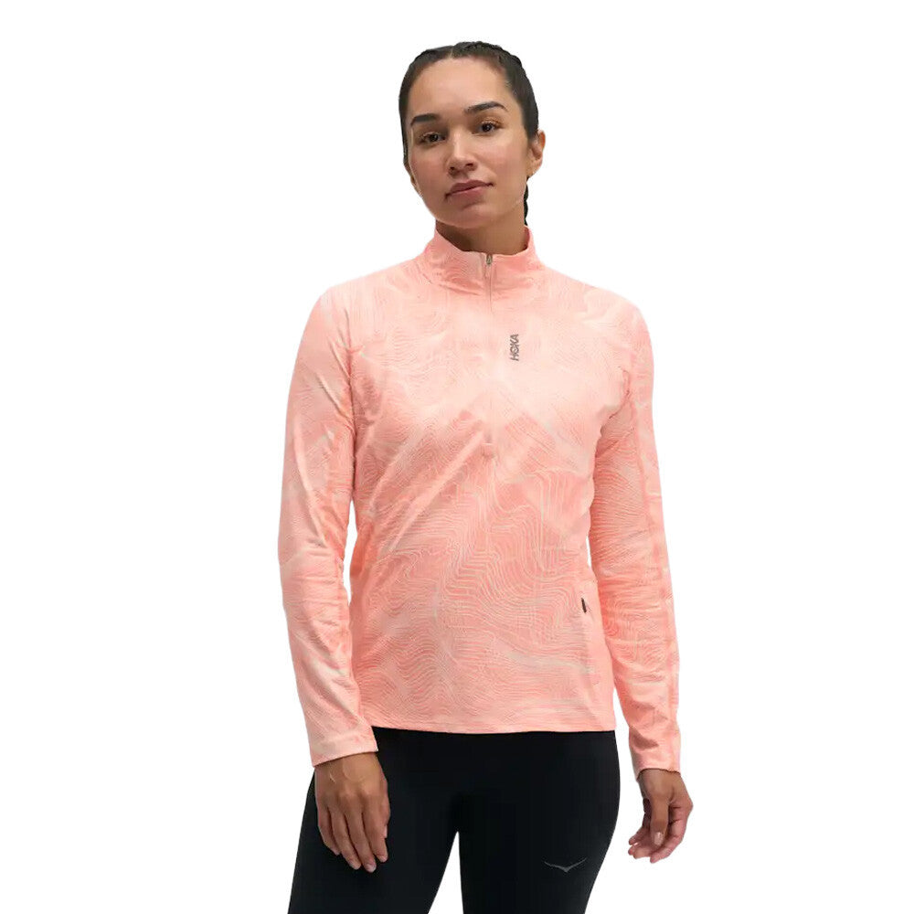 HOKA SkyForm Half-Zip Women's Half Zip Top - Sunstone Print