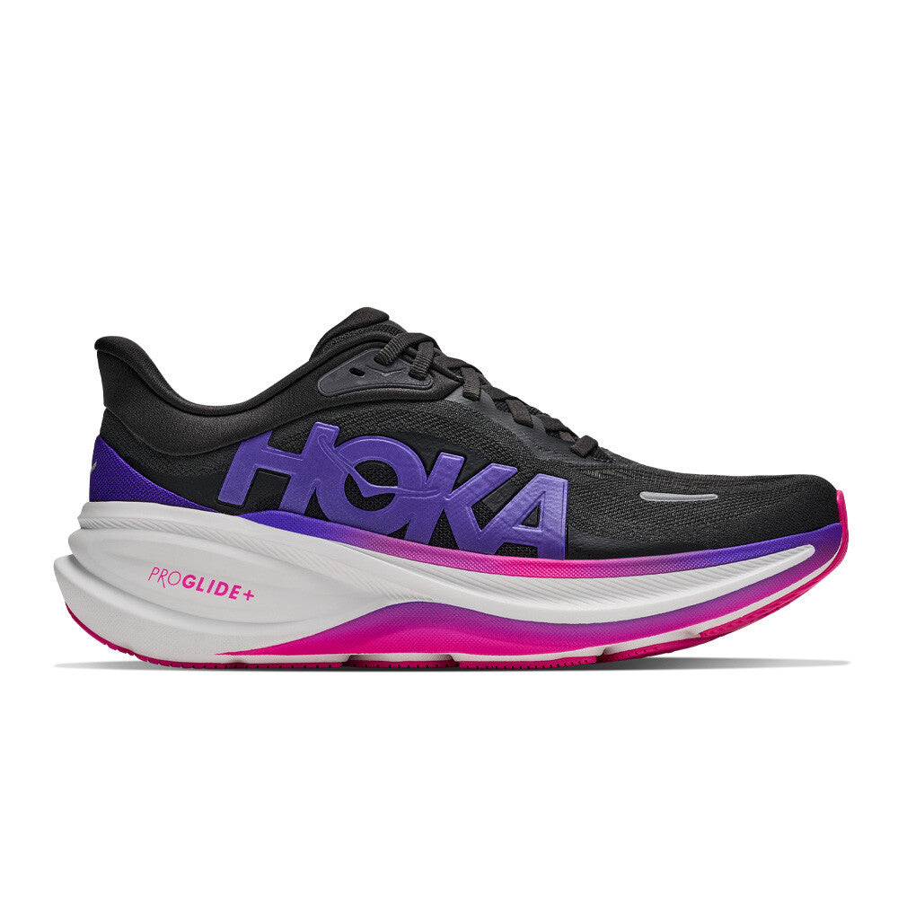 HOKA Clifton Pro Women's Running Shoes - Carbon Black/Cosmic Purple