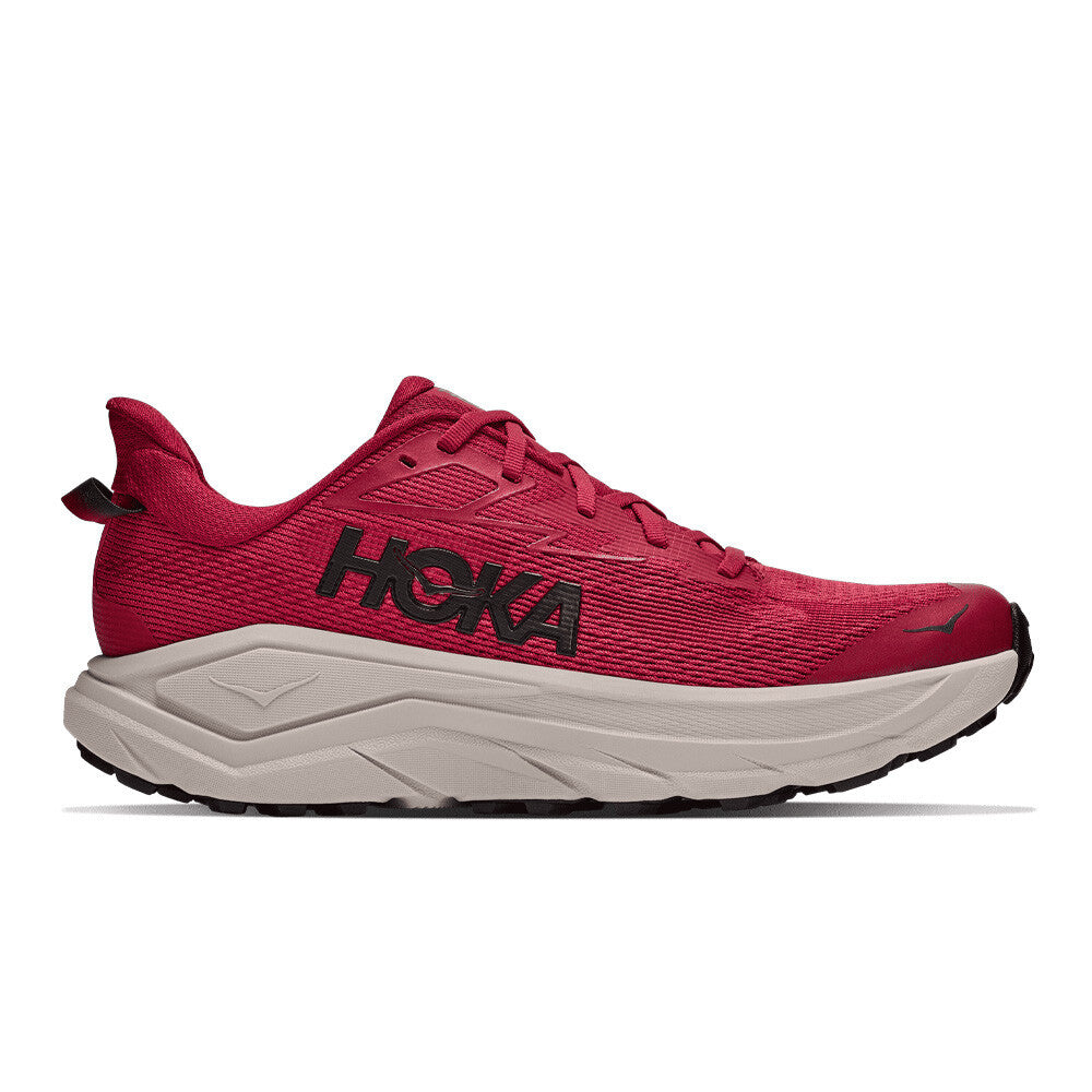 HOKA Challenger 8 Men's Trail Running Shoes - Red Agate/River Rock Grey