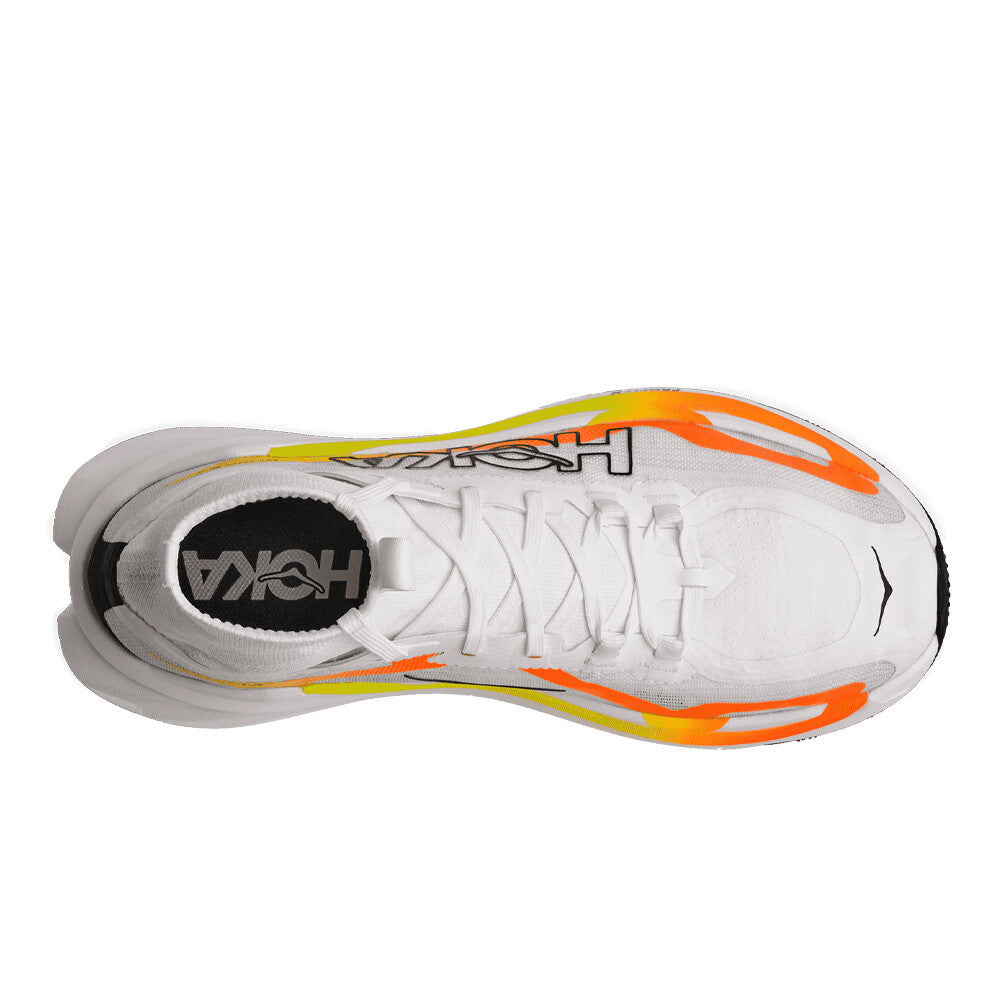 HOKA Tecton X 4 Men's Trail Running Shoes - Frost/Neon Tangerine