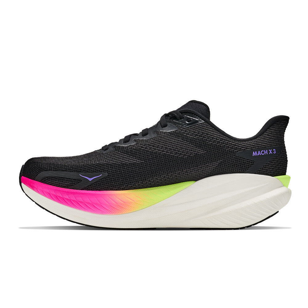 HOKA Mach X 3 Men's Running Shoes - Black/Neon Nebula
