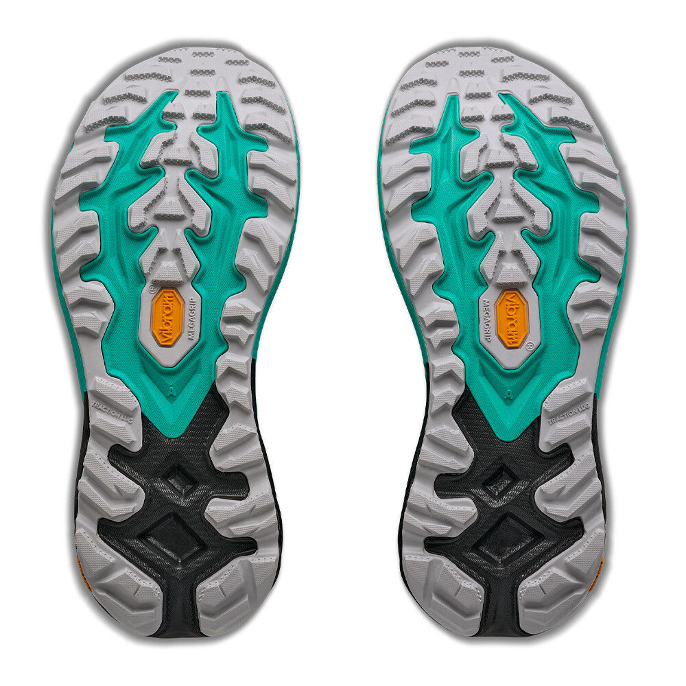 HOKA Mafate 5 Women's Trail Running Shoes - Black/Electric Aqua