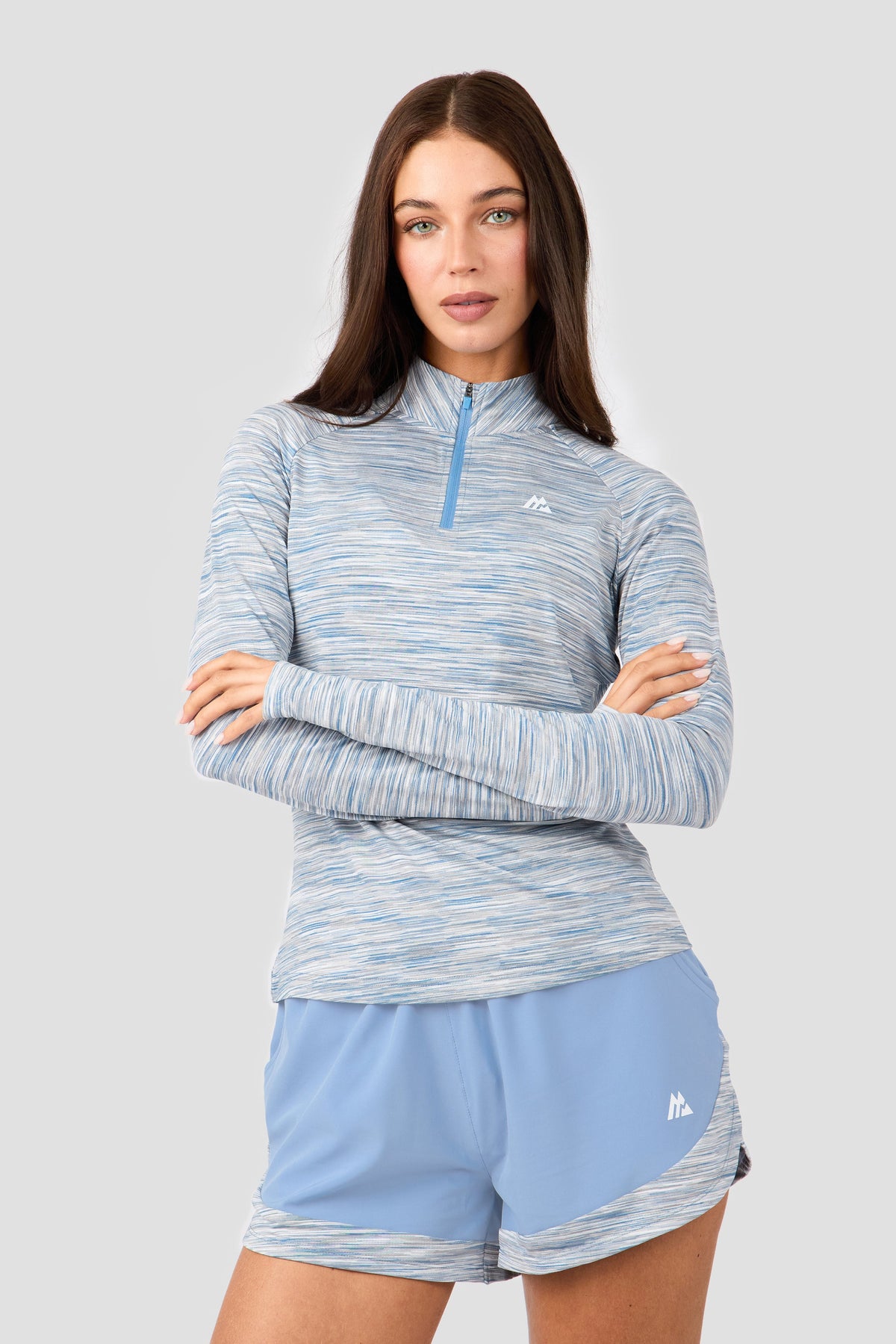 Montirex Women's Trail 1/4 Zip - Blue/Grey
