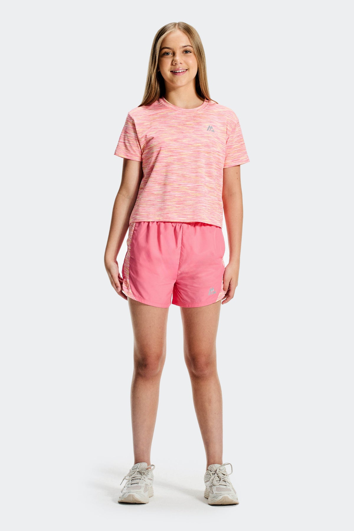 Montirex Girls' Trail Panel Short - Pink/White/Yellow