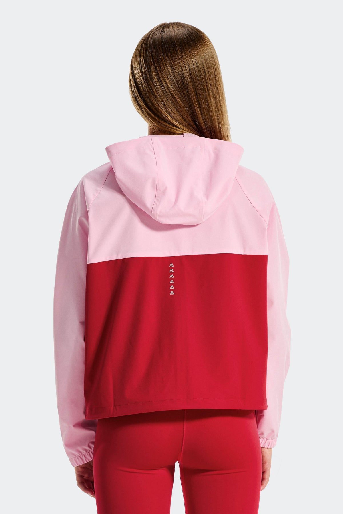 Montirex Girls' Energy Windbreaker - Bubble Pink Cherry Red