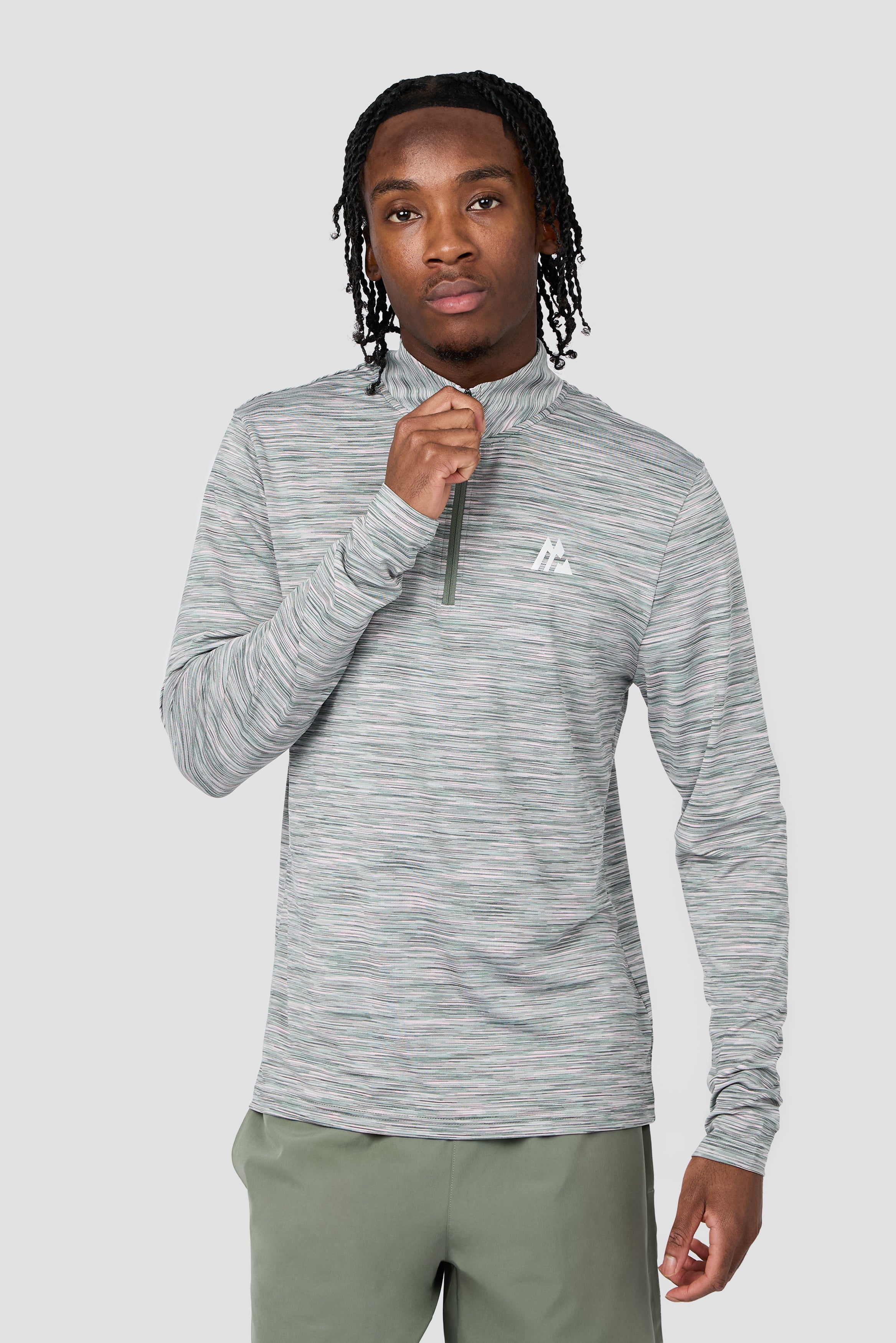 Montirex Trail 1/4 Zip Green, Pink