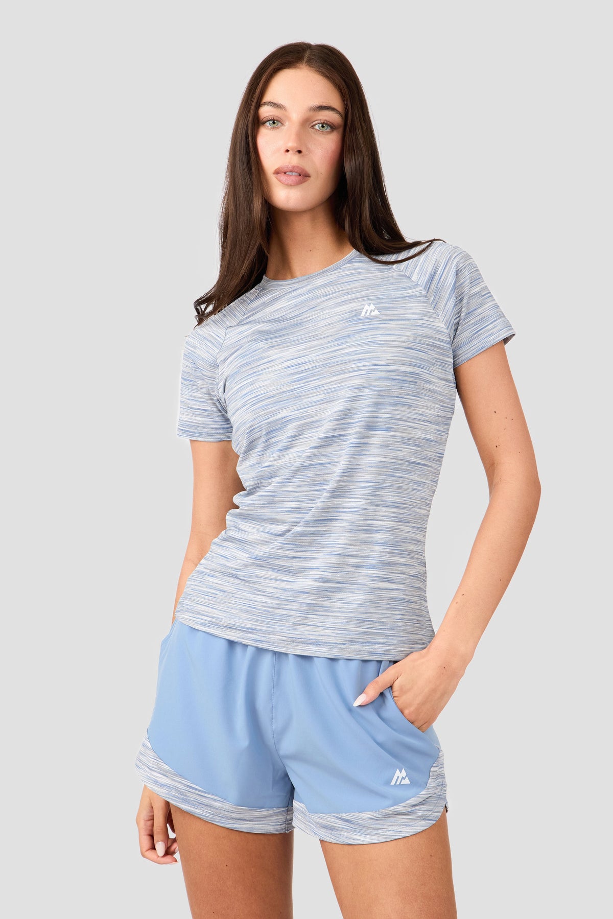 Montirex Women's Trail T-Shirt - Blue/Grey