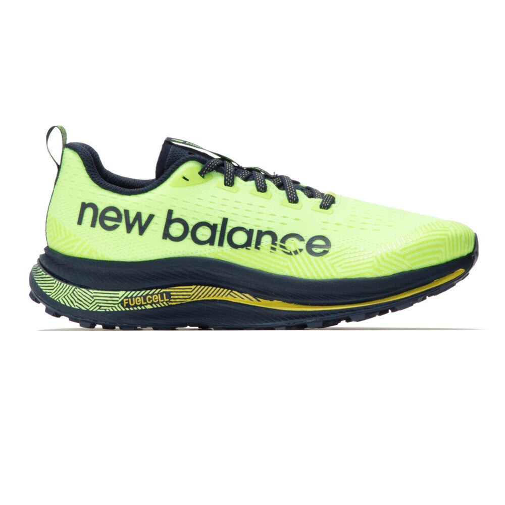 New Balance FuelCell SuperComp Men's Trail Running Shoes - Bleached Lime Glo/Navy/Tea Tree