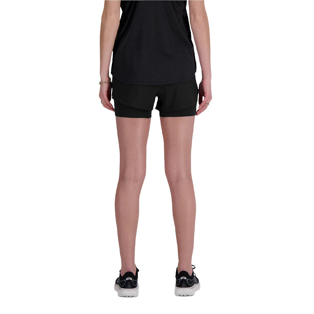 New Balance RC Seamless 2-in-1 3 Inch Women's Running Shorts - Black