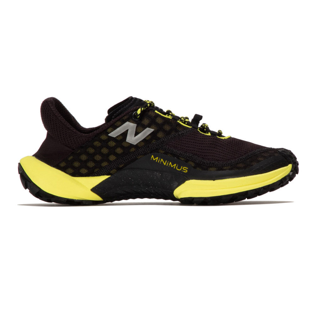 New Balance Minimus Men's Trail Running Shoes - Black/Firefly/Ginger Lemon