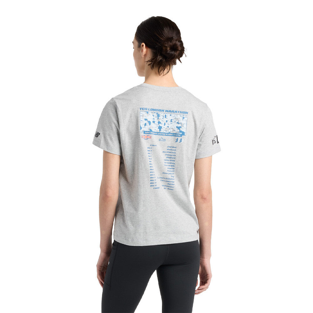 New Balance London Edition Union Jack Graphic Women's T-Shirt - Grey