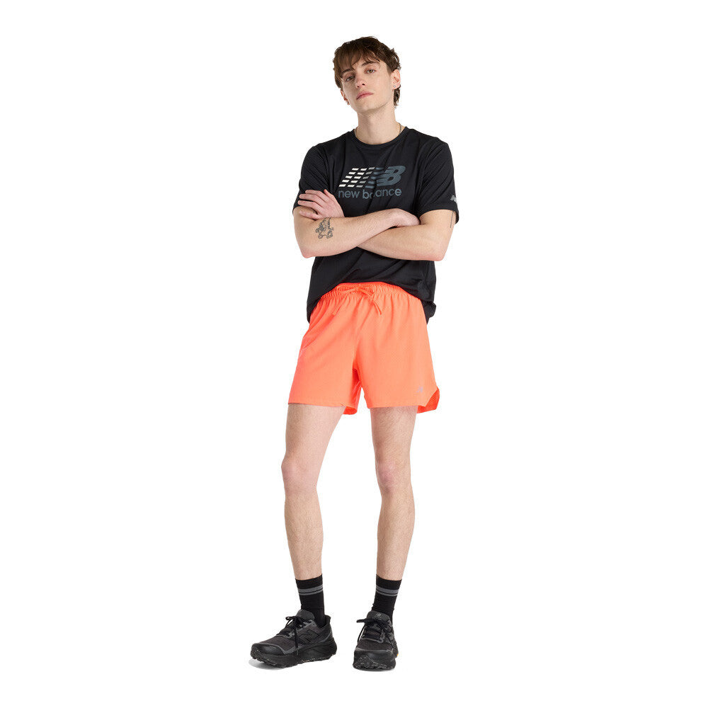 New Balance RC Seamless 5 Inch Men's Running Shorts - Urgent Red