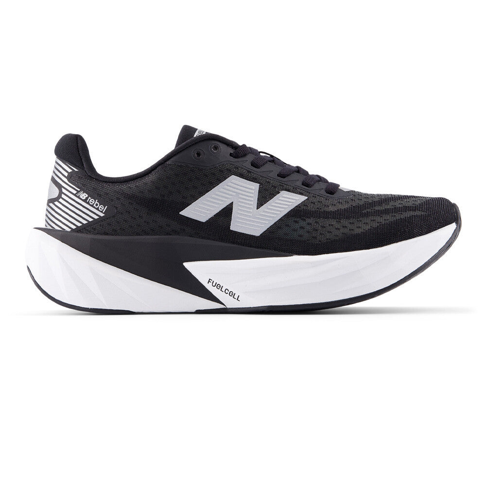 New Balance FuelCell Rebel v5 Women's Running Shoes - Black/White/Silver Metallic